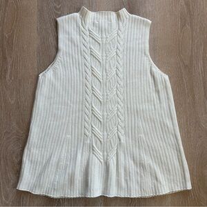Michael Kors Cream Sleeveless Sweater Top